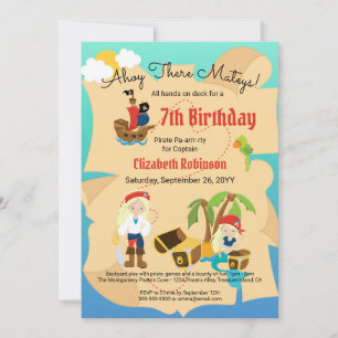 Carte au trésor fun personnalisée pour l'anniversa