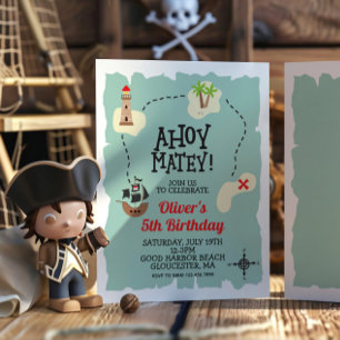 Carte au trésor pirate Invitation d'anniversaire