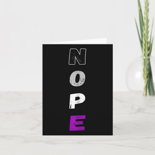 Carte Aual Nope Ace Pride Indicateur Auality Lgbt Commun (Devant)