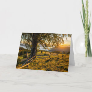 Carte Aube brumeuse dans une forêt