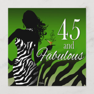 Carte Aube ::CUSTOM :: Bombshell Zebra 45e anniversaire