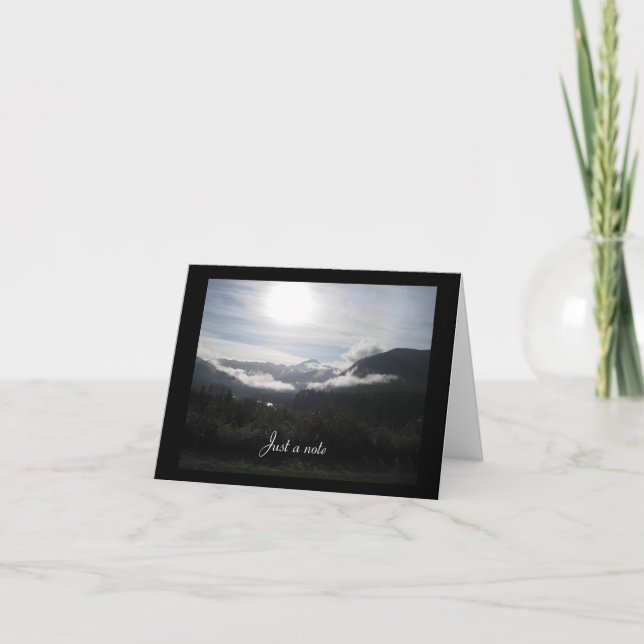 Carte Aube de montagne juste une note (Devant)