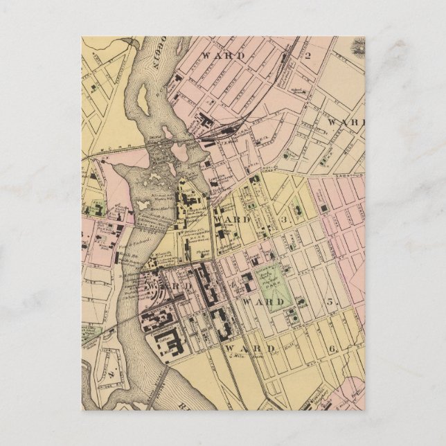 Carte Auburn, Lewiston (Devant)