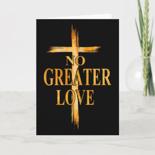 Carte Aucun Amour Plus Grand Croix Pâques Jésus Religieu