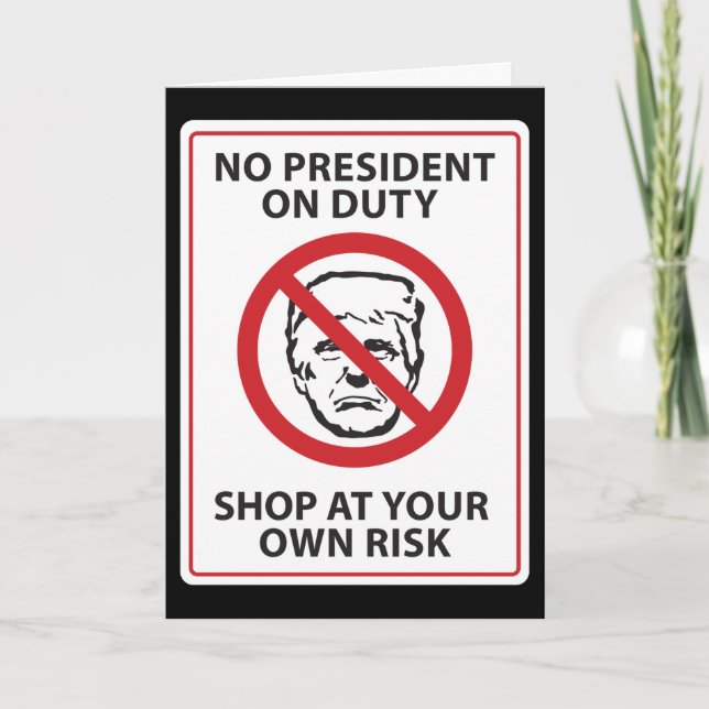 Carte aucun président en service à vos risques et périls (Devant)