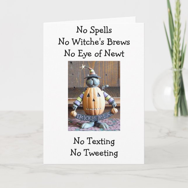 CARTE AUCUN TEXTE/TWEETS/TRICKING/HALLOWEEN DE SPECTACLE (Devant)