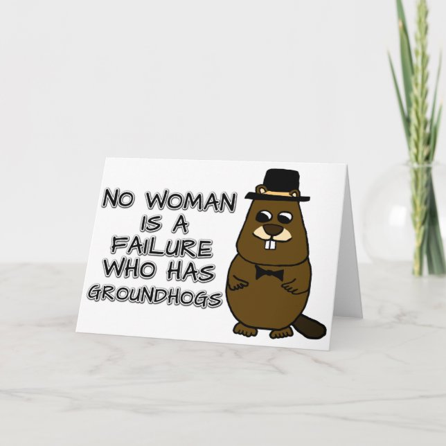 Carte Aucune femme n'est un échec qui a des marmottes (Devant)