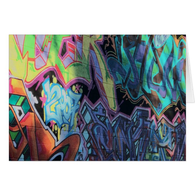 carte audacieuse d'impression de graffiti (Devant horizontal)