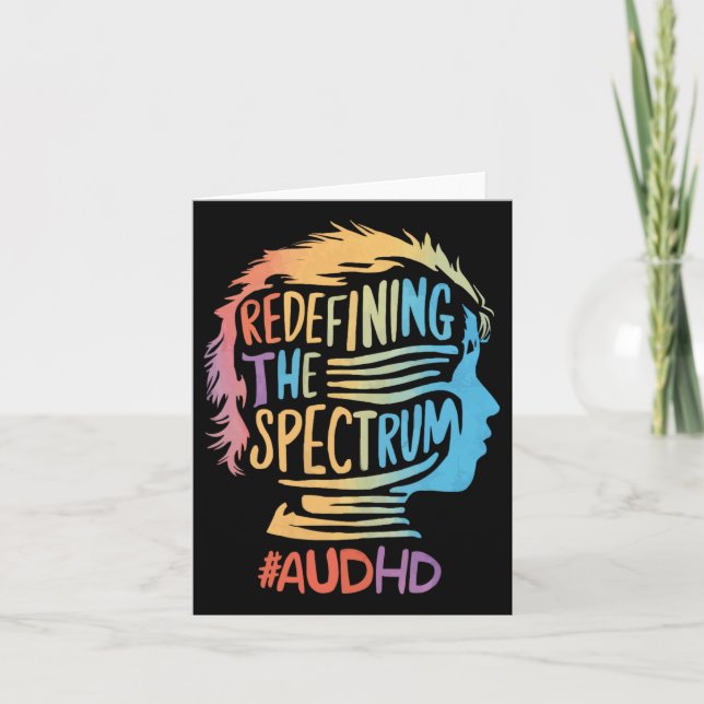 Carte Audhd Autisme Adhd Spectre Autiste Neurodiversité (Devant)