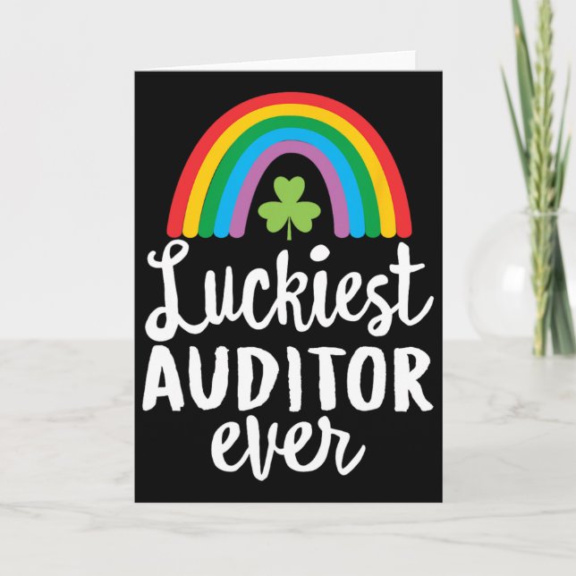 Carte Auditeur le plus chanceux Saint Patrick jour trèfl (Devant)