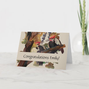 Carte Audubon Peinture d'Oiseaux Pic Pilé