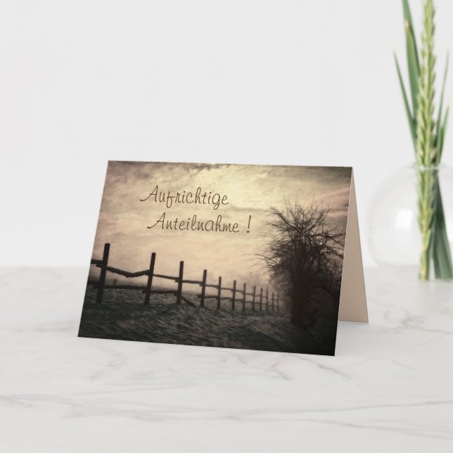 Carte Aufrichtige Anteilnahme ! (Devant)