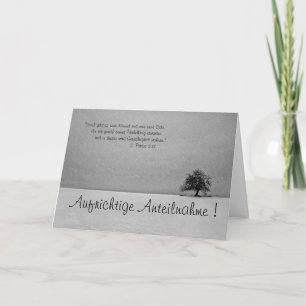 Carte Aufrichtige Anteilnahme - mit Spruch aus der Bibel