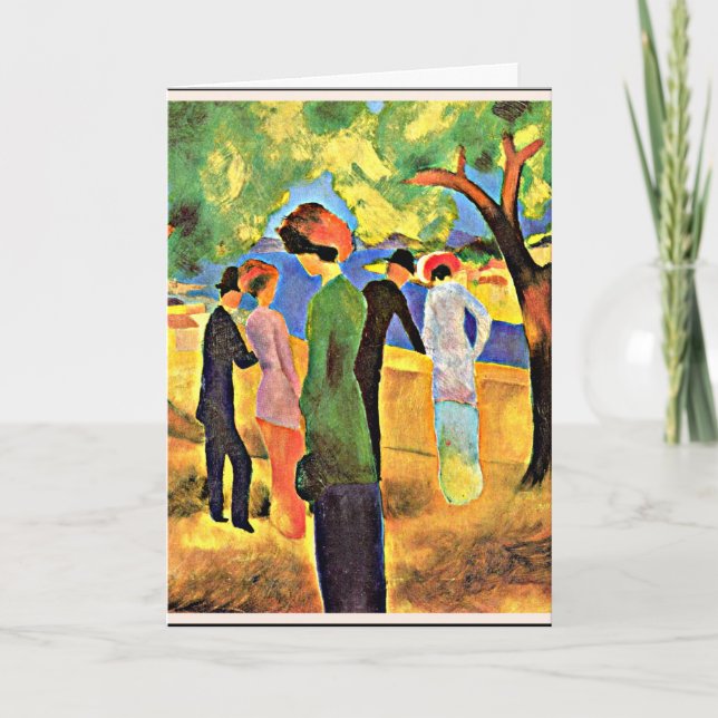 Carte August Macke - Femme en vert (Devant)