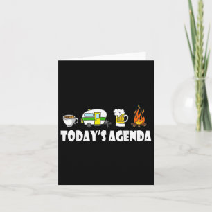 Carte Aujourd'Hui Agenda Camping Café Pop Up Camper Beer