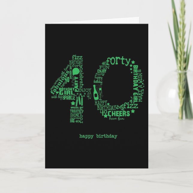 Carte AUJOURD'HUI, C'EST "VOTRE JOUR" HEUREUX **40ème**  (Devant)