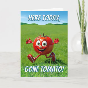Carte Aujourd'hui est parti tomate Ketchup Pun Cartoon