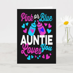 Carte AUNTIE rose ou bleu vous aime   Gardien du genre
