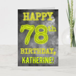 Carte Aura éffrayante Lumineuse Look "HAPPY 78th BIRTHDA