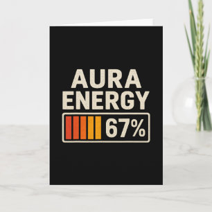 Carte Aura Énergie 67 Mème Drôle Slang Gen Alpha Rétro V