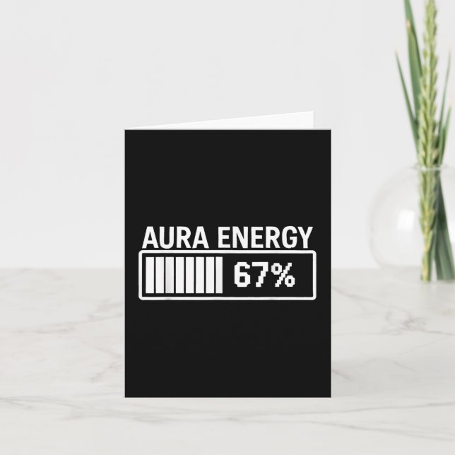 Carte Aura Energy À 67 Funny Six Sept Mèmes Gen Alpha S (Devant)