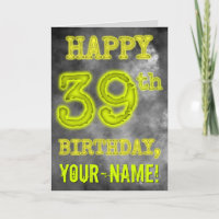 Aura Lumineuse Effrayante "Joyeux 39e ANNIVERSAIRE