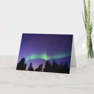 Carte Aurore Boréale & Arbres   Manitoba, Canada