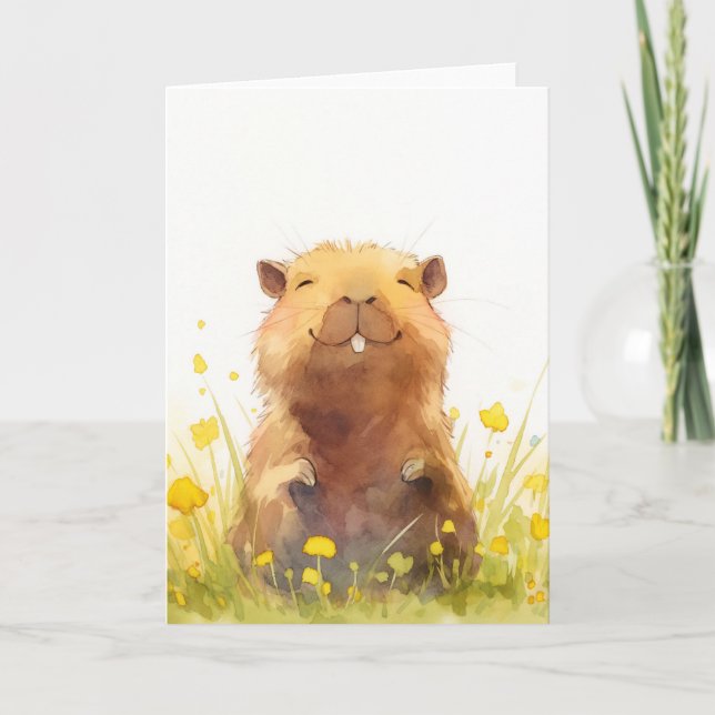 Carte Aussi heureux qu'un capybara peut l'être (Devant)