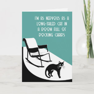 Carte aussi nerveux qu'un chat à queue longue