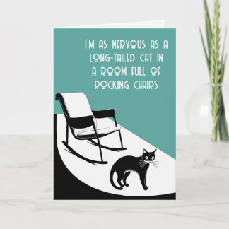 Carte aussi nerveux qu'un chat à queue longue