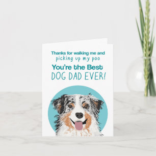 Carte Aussie Dog Dad father's day card