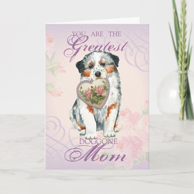 Carte Aussie Heart Mom (Devant)