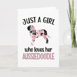 Carte Aussiedoodle Chien fille Amoureux des chiens Aussi