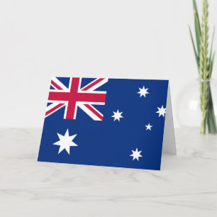 Carte australia flag happy birthday card