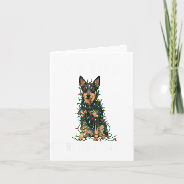 Carte Australian Kele Christmas I'm Fine Everything Is F (Devant)