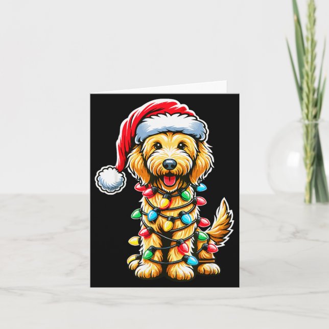 Carte Australian Labradoodle Christmas Tree Xmas Santa L (Devant)