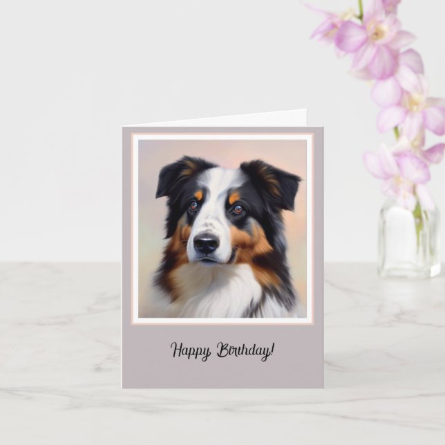 Carte Australian Shepherd (Orchidée)