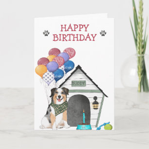 Carte Australian Shepherd'anniversaire