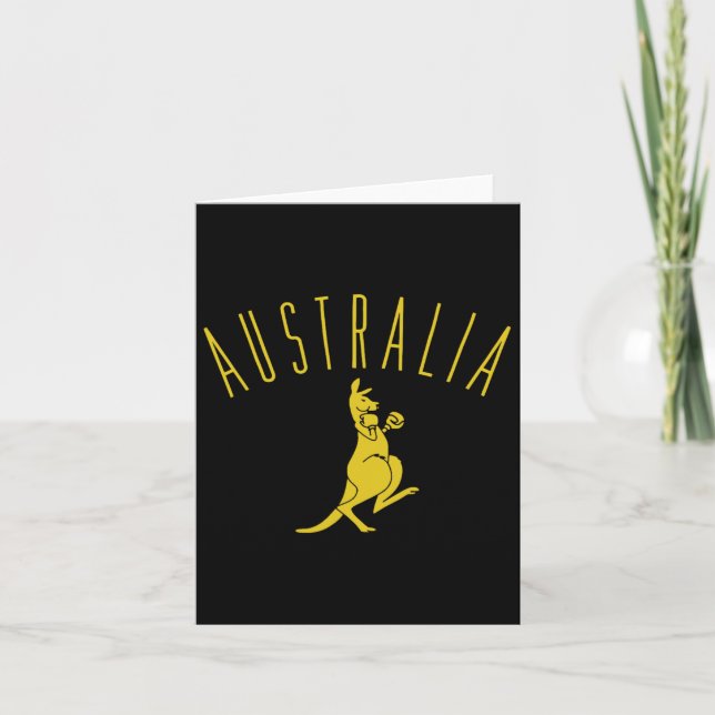 Carte Australie Boxe Kangaroo (Devant)
