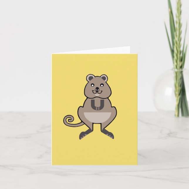 Carte Australie - Cute QUOKKA - Animal en voie de dispar (Devant)