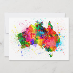 Carte Australie des cisailles de peinture