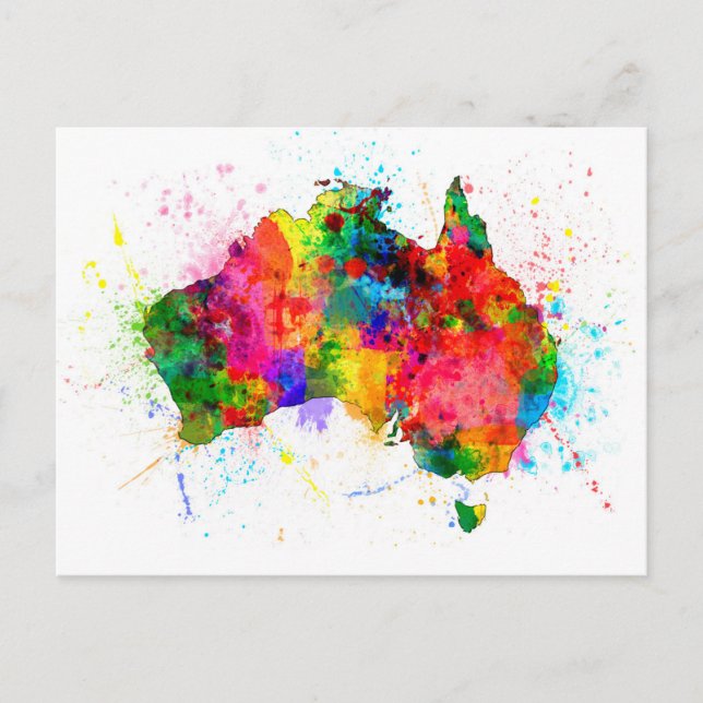 Carte Australie des cisailles de peinture (Devant)