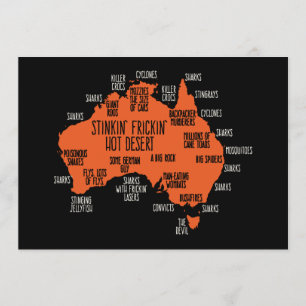 Carte Australie Expliqué Hommes Drôle Anniversaire T-Shi
