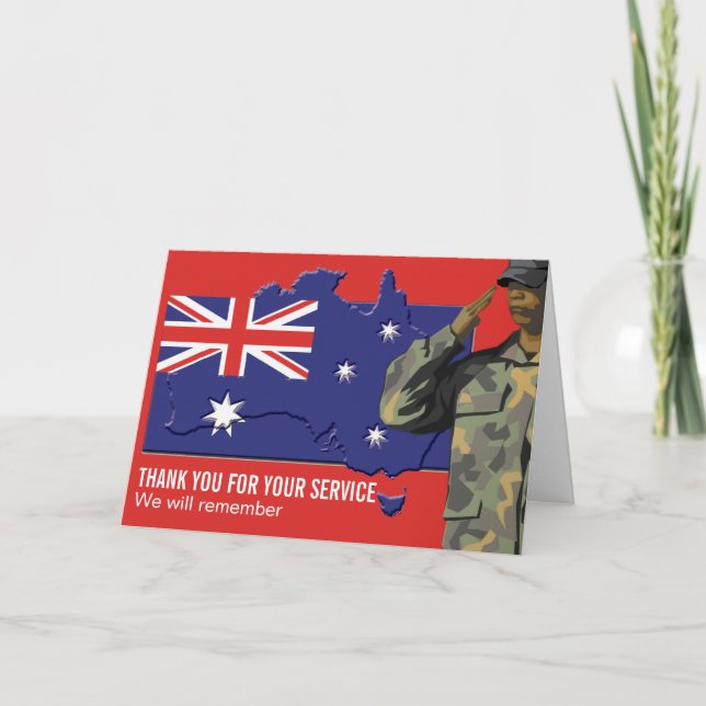 Carte Australie JOUR DU SOUVENIR Forces armées (Devant)