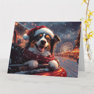 Carte Australie Kelpie Dog Roller Dessous de verre Noël