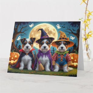 Carte Australie Terrier Chiens Citrouille Halloween Funn