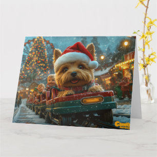 Carte Australie Terrier Dog Roller Dessous de verre Noël