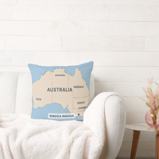 Carte Australie vintage Coussin Accent | Retro Tra