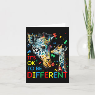 Carte Autism Aware Acceptance Women Kid Its Ok To Be