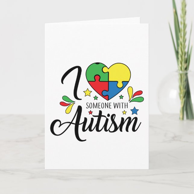 Carte Autism Love Print (Devant)